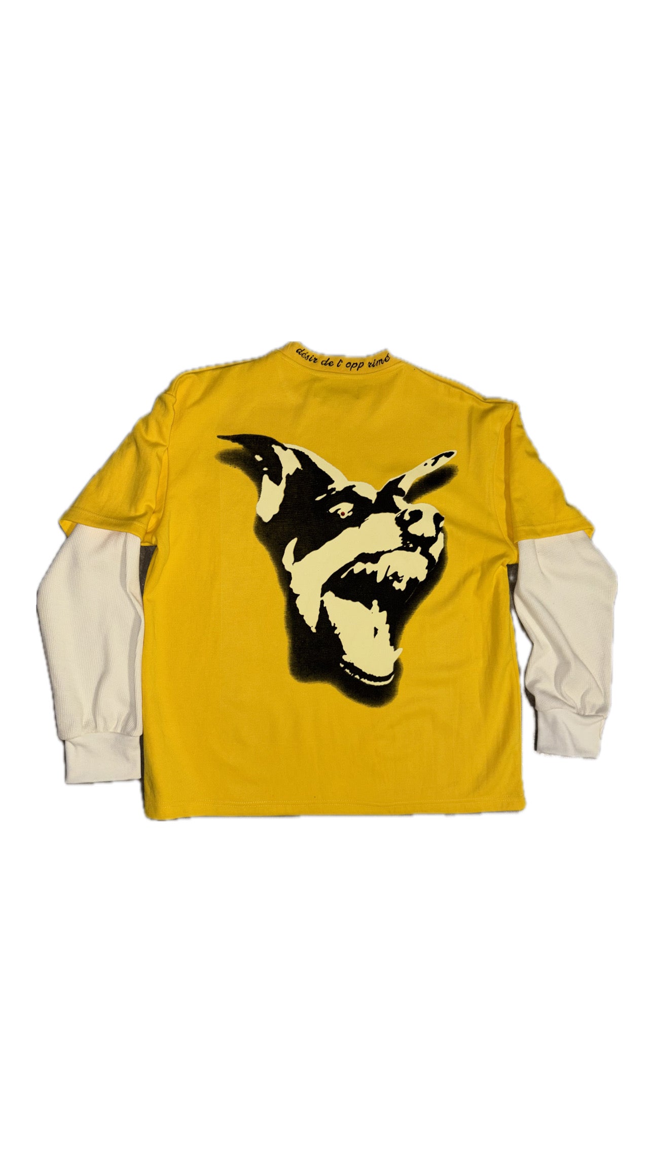 (YELLOW) BLING DOUBLE LAYER SHIRT